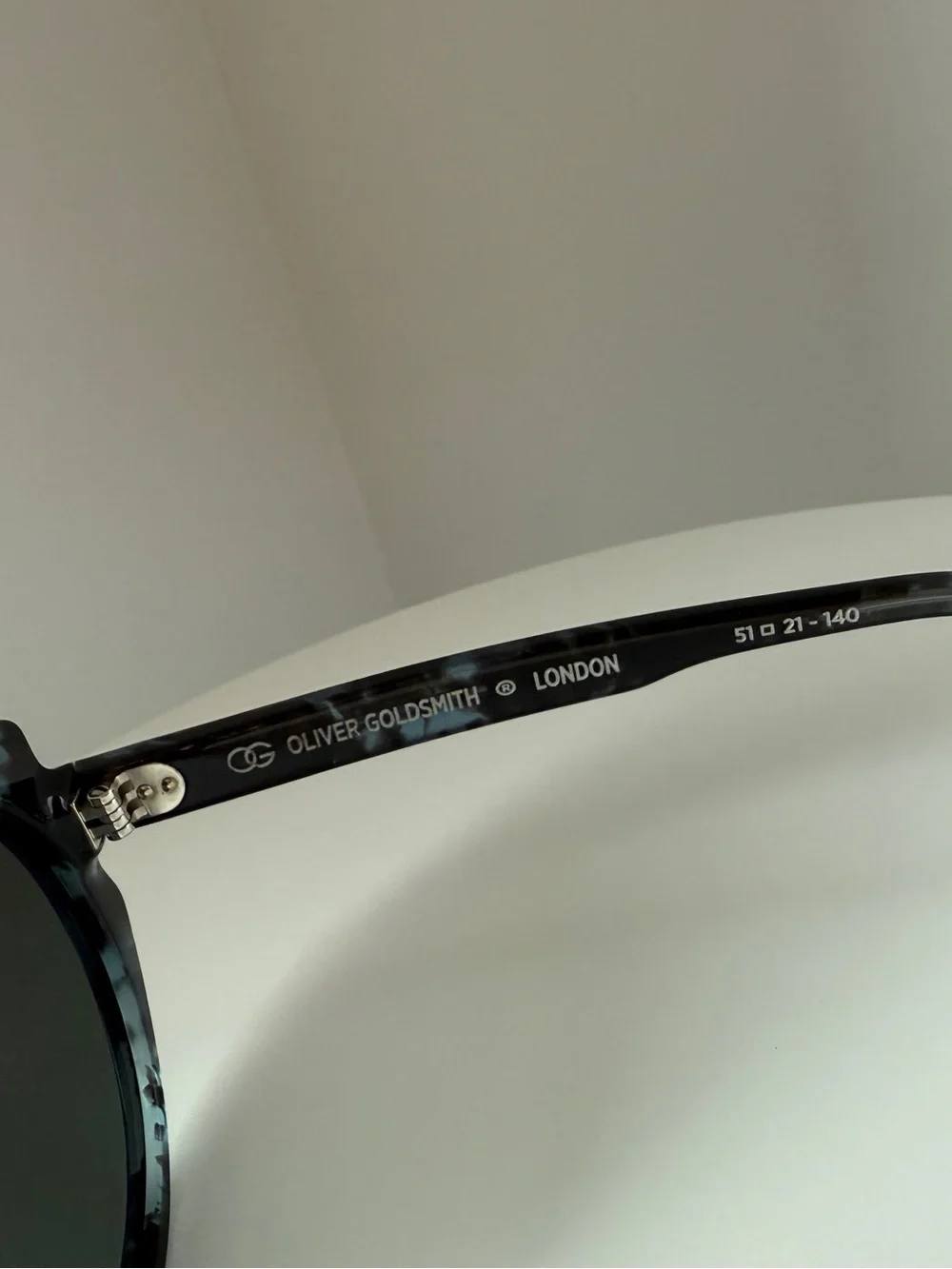 OLIVER GOLDSMITH Handmade ‘Circle Line’ Sunglasses in Rain